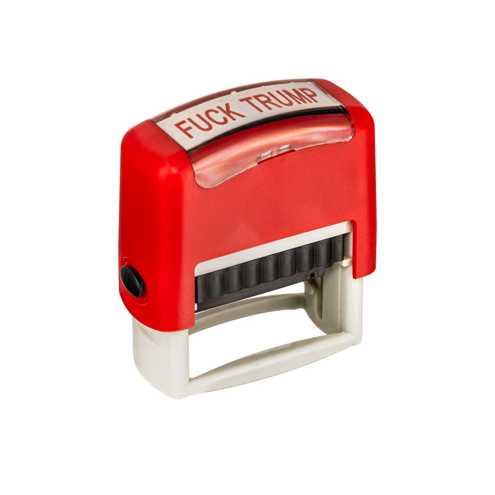 "F*ck Trump" Self-Inking Stamp – Political Protest Rubber Stamp for Cash, Documents, Posters & Crafts (Red Ink)