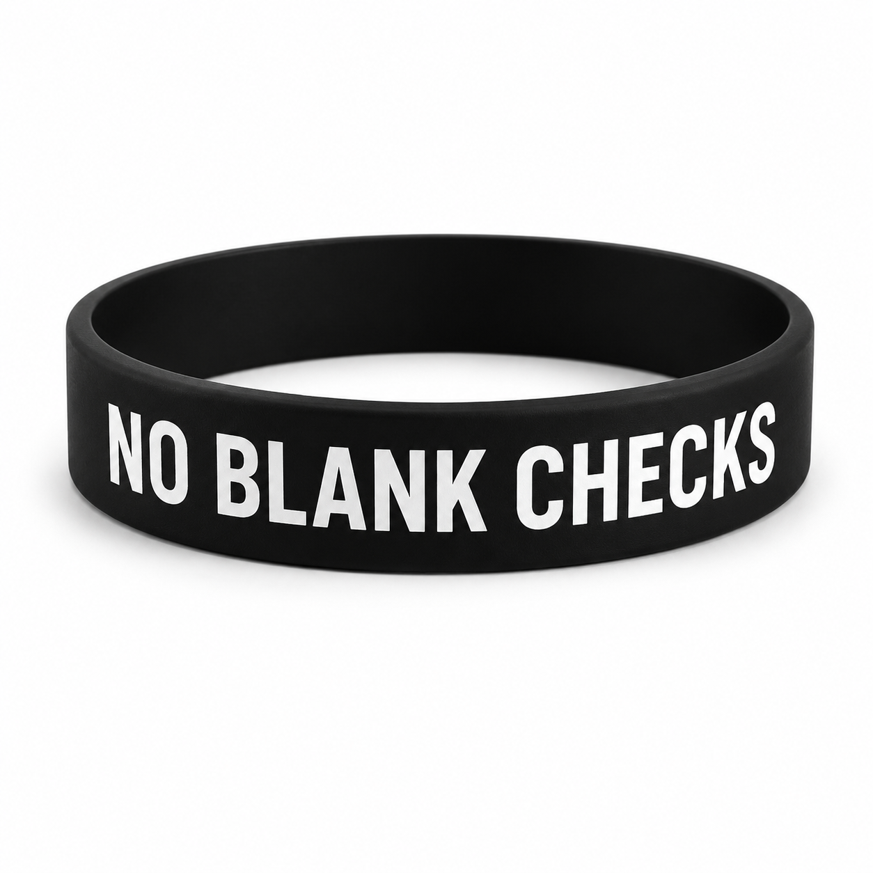 FREE, No Blank Checks Wristband