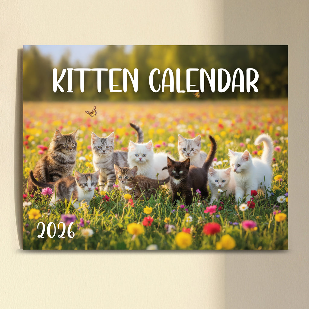 FREE Cute Kitten Calendar 2026