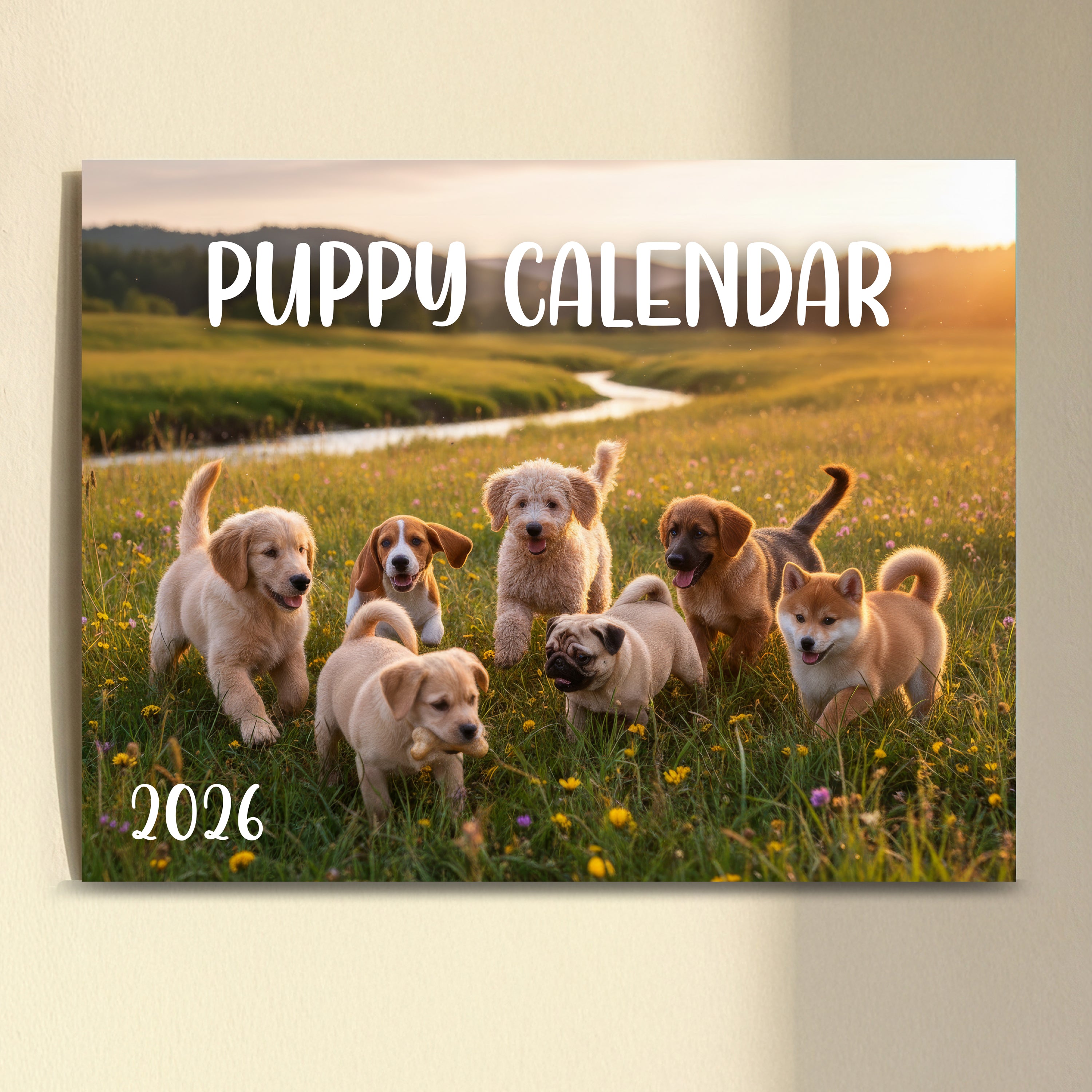 Cute Puppy Calendar 2026