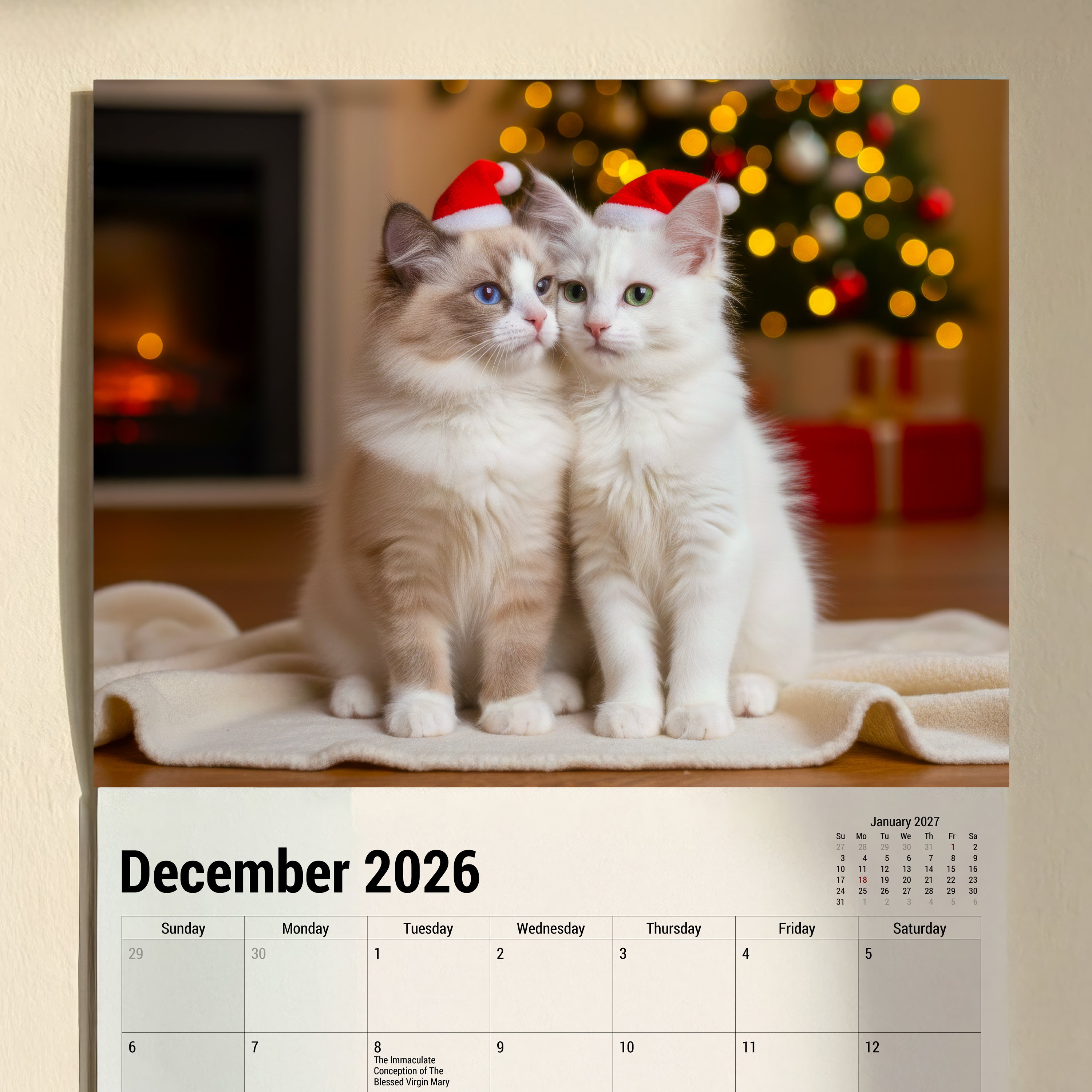 FREE Cute Kitten Calendar 2026