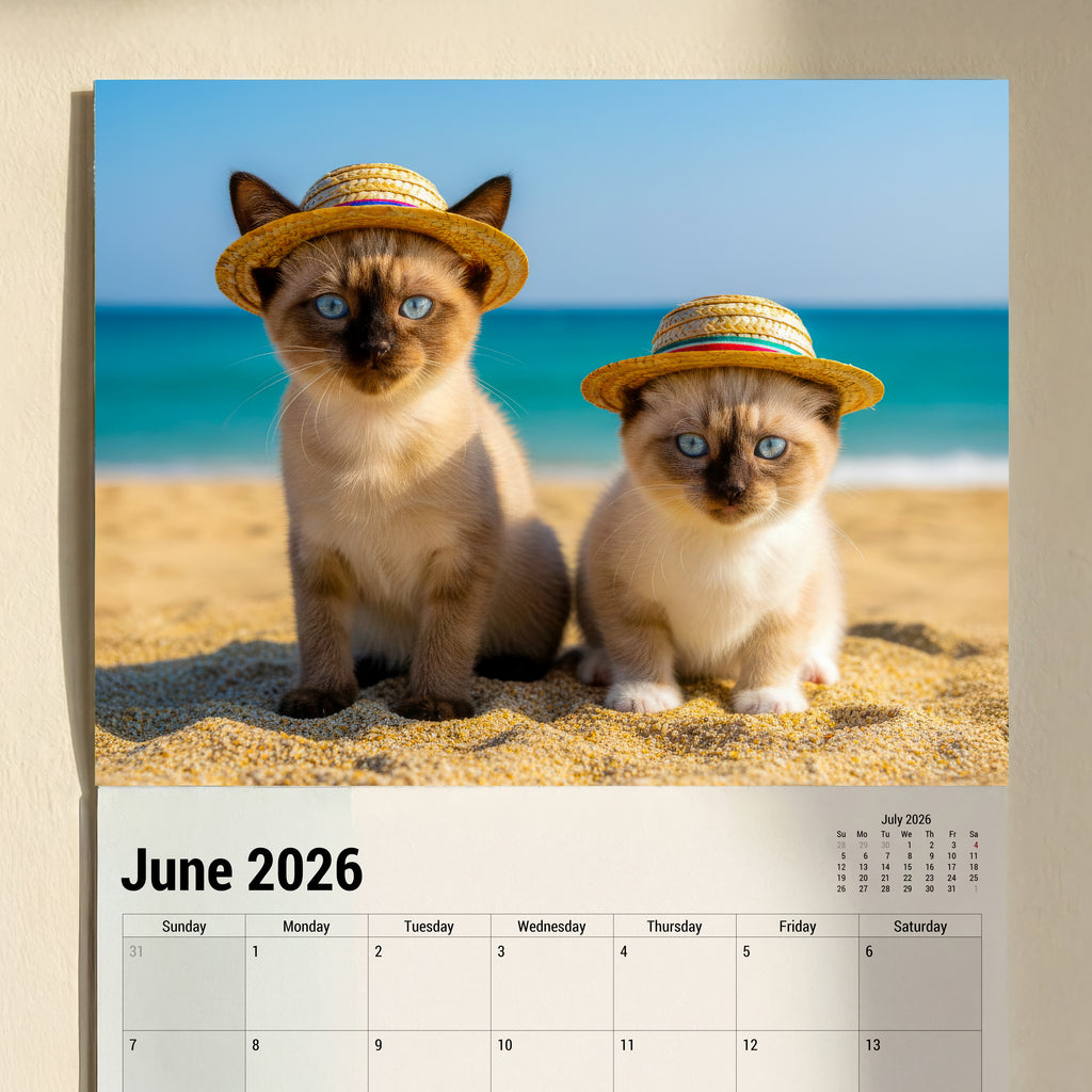 Cute Kitten Calendar 2026