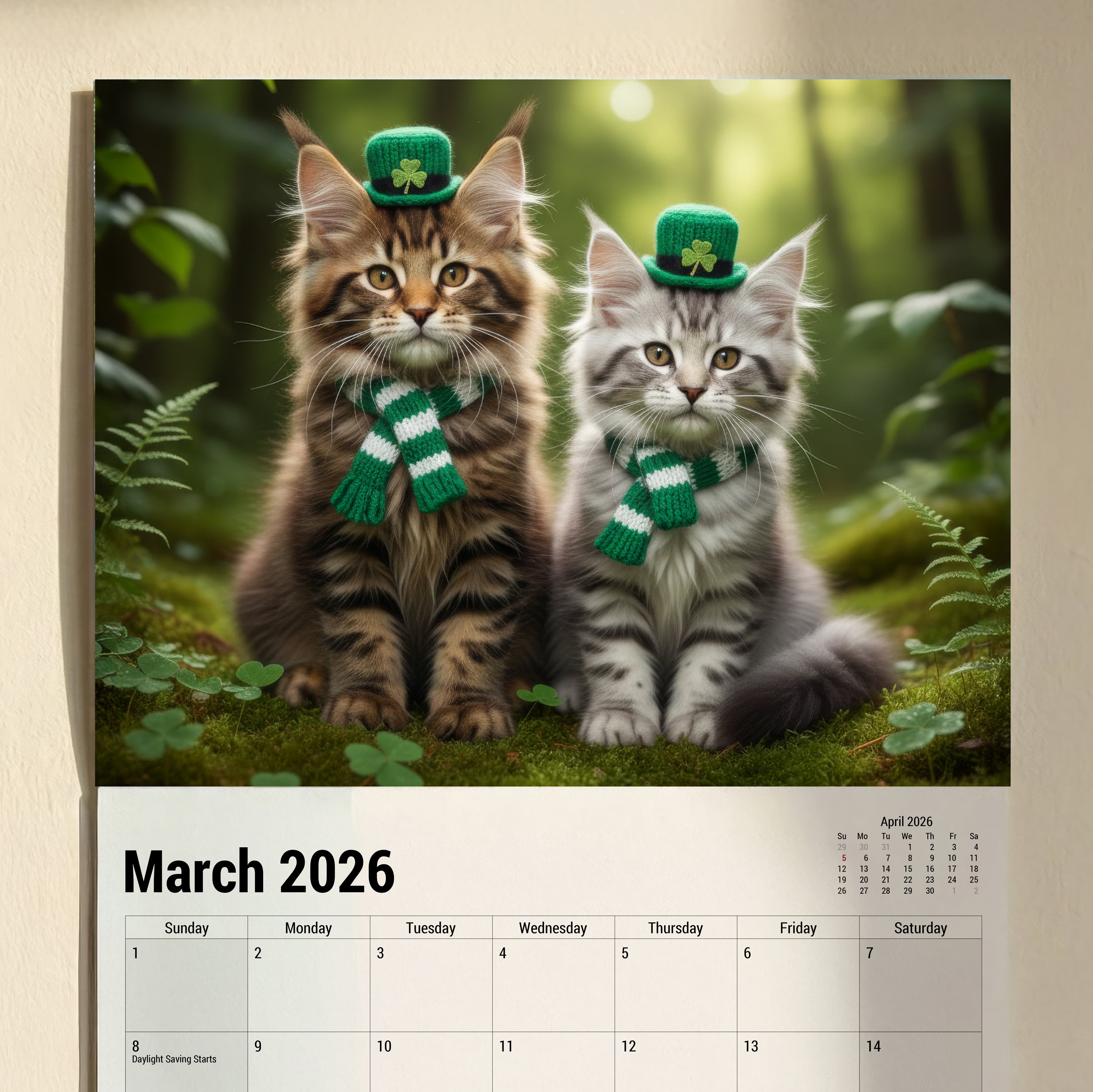 Cute Kitten Calendar 2026