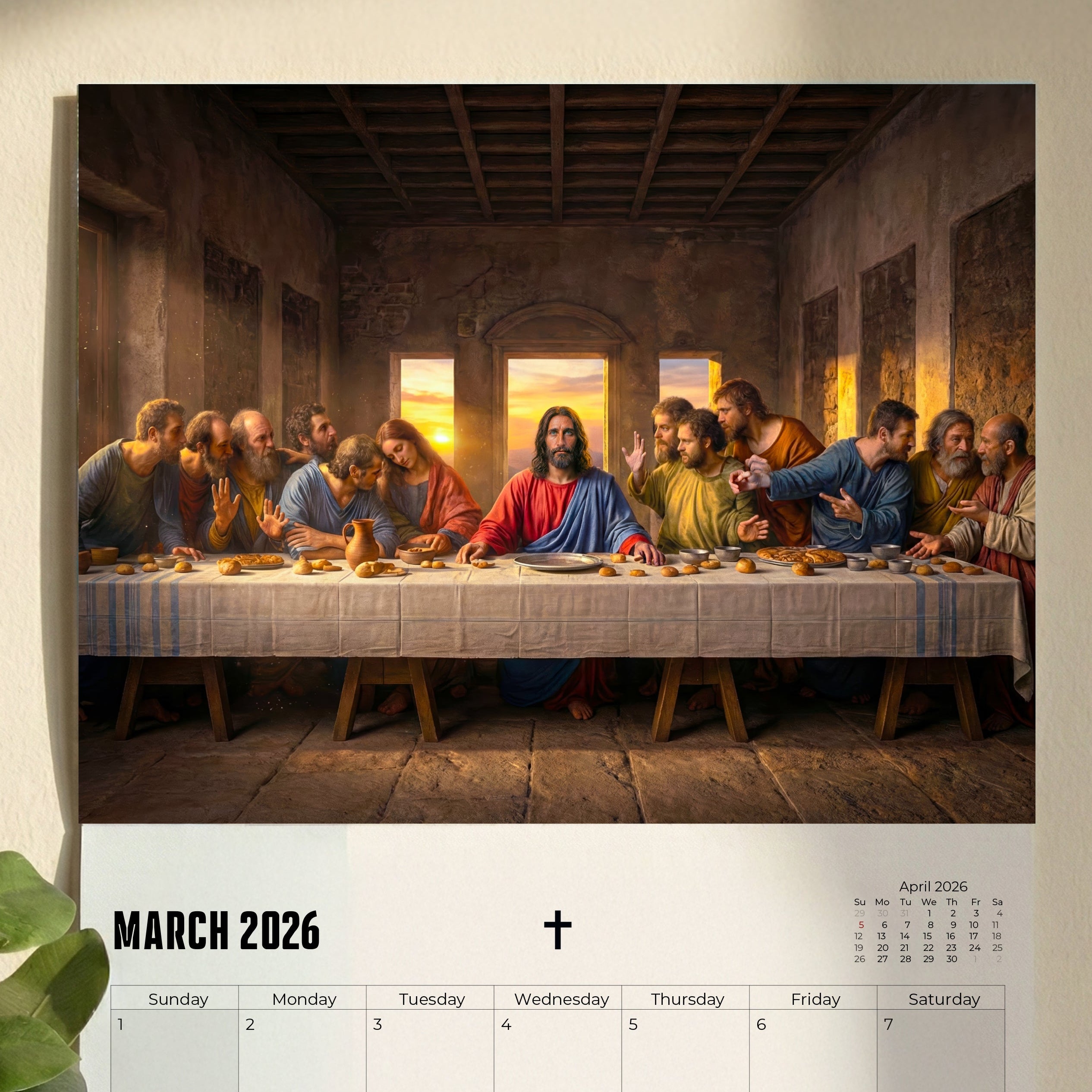 Jesus Christ 2026 Wall Calendar for All Christians