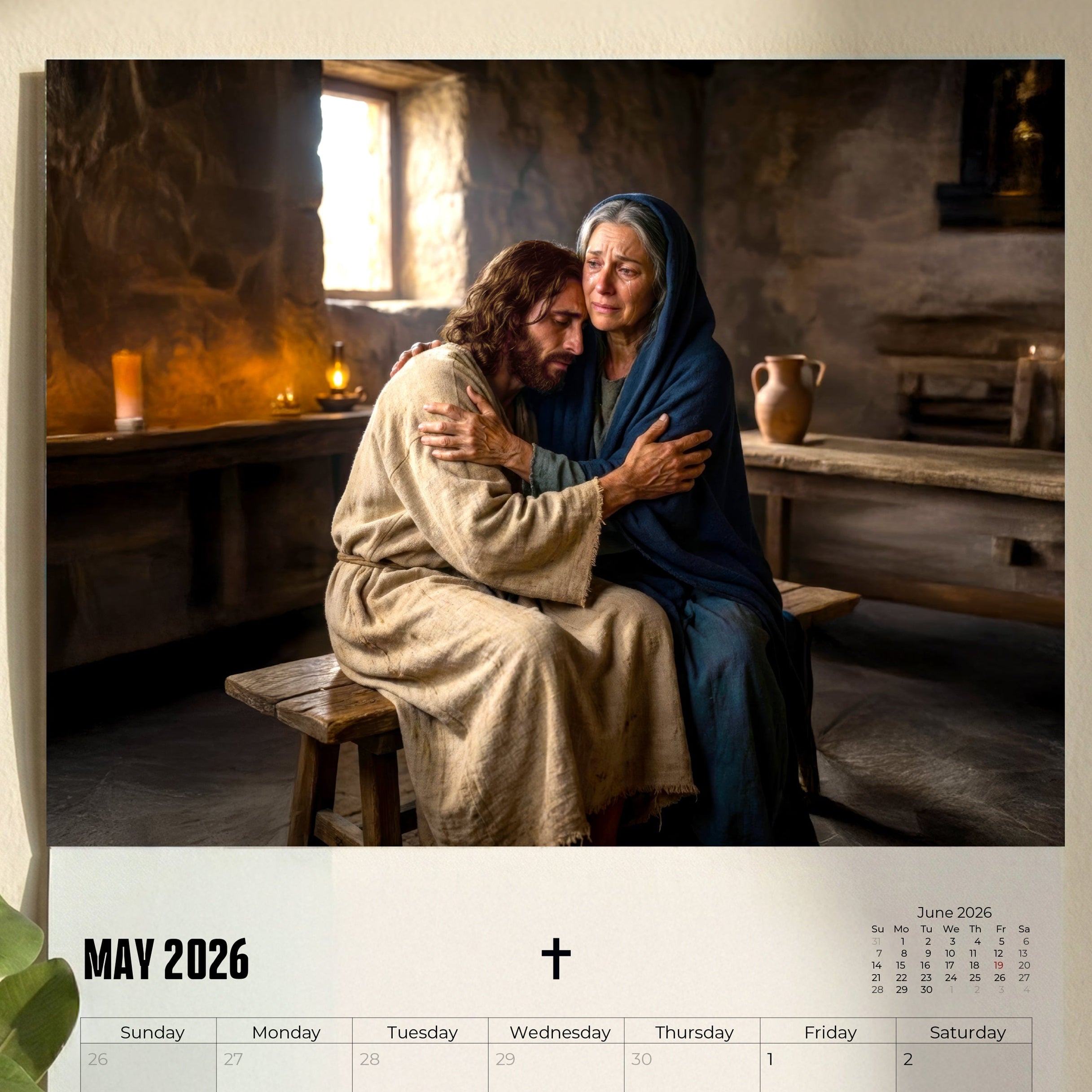 Jesus Christ 2026 Wall Calendar for All Christians