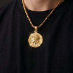 Gold Jesus Necklace