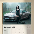 Hot Girls and Cars Wall Calendar 2026