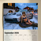 Hot Girls and Cars Wall Calendar 2026