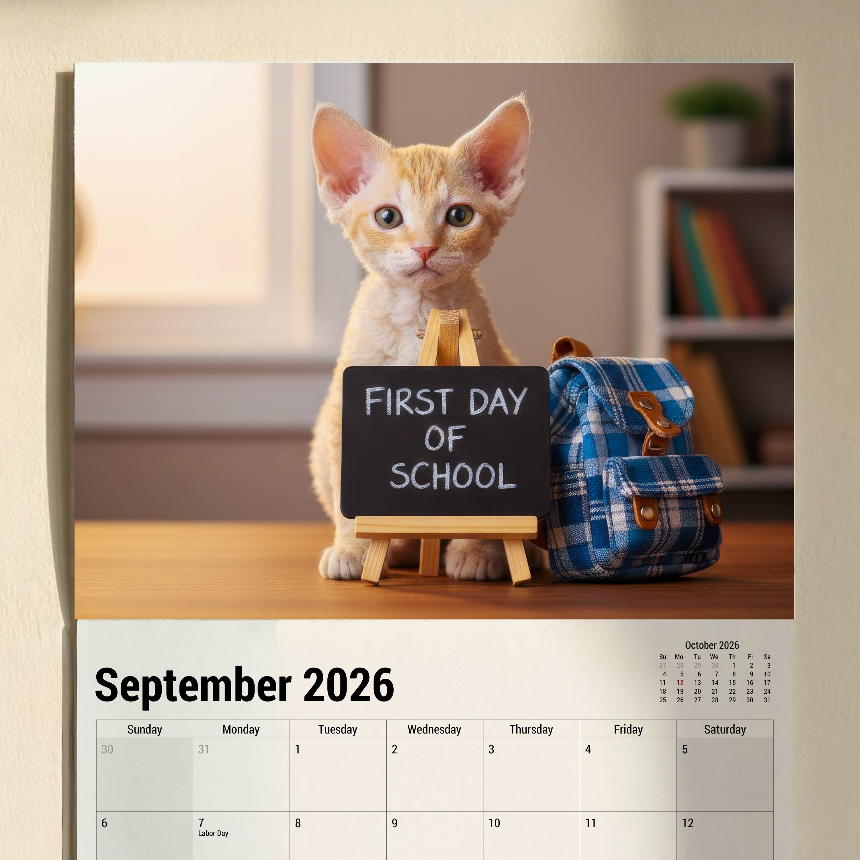 FREE Cute Kitten Calendar 2026